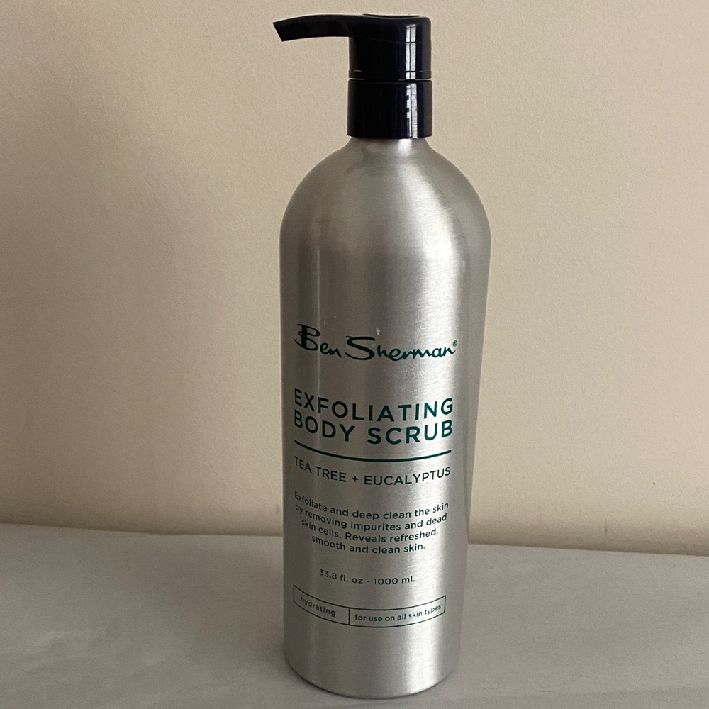 Ben Sherman Exfoliating Body Scrub wash tea tree eucalyptus large 33.8oz pump